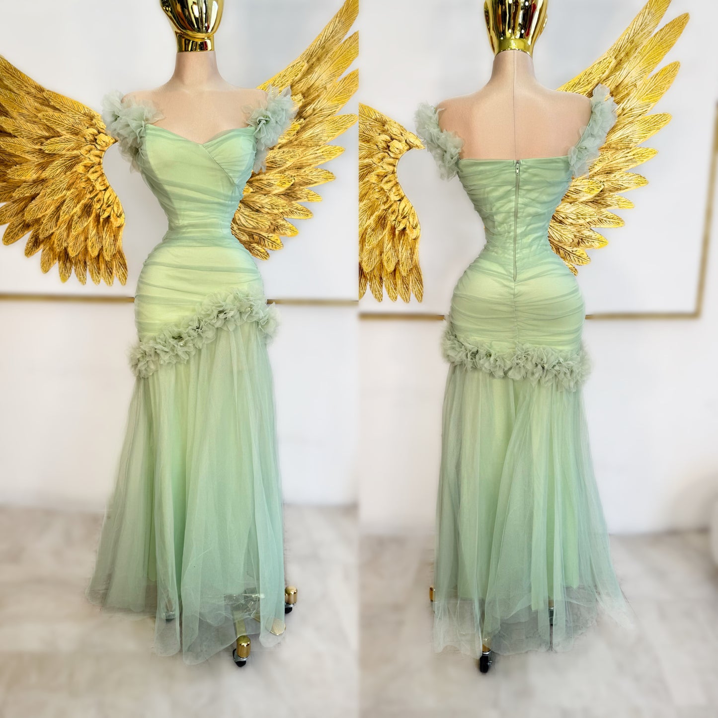 Vestido verde tulle 💚