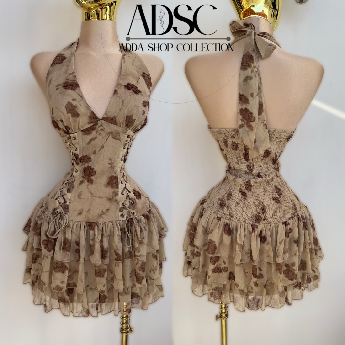 Vestido café gasa 🤎