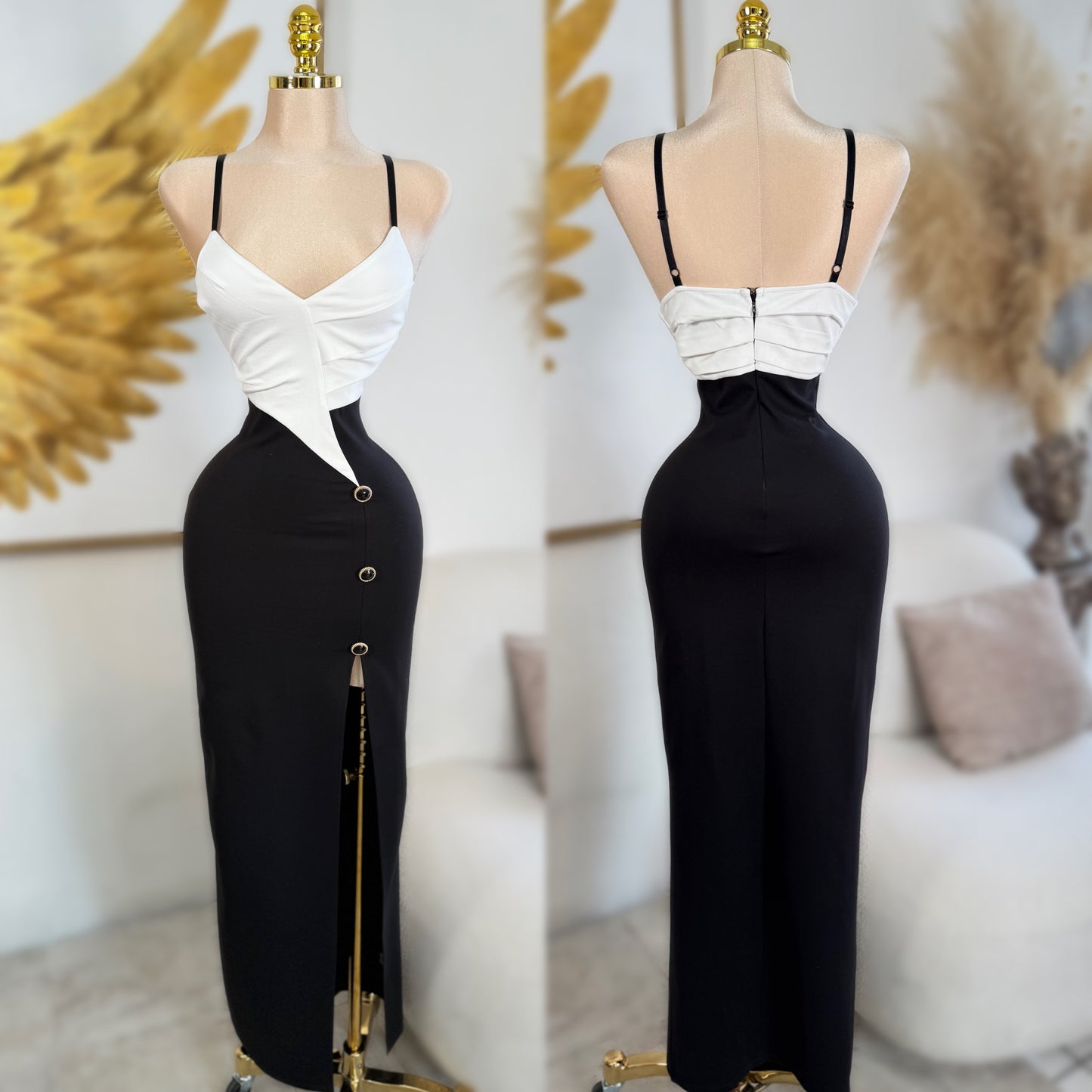 Vestido bicolor licra gruesa 🪽