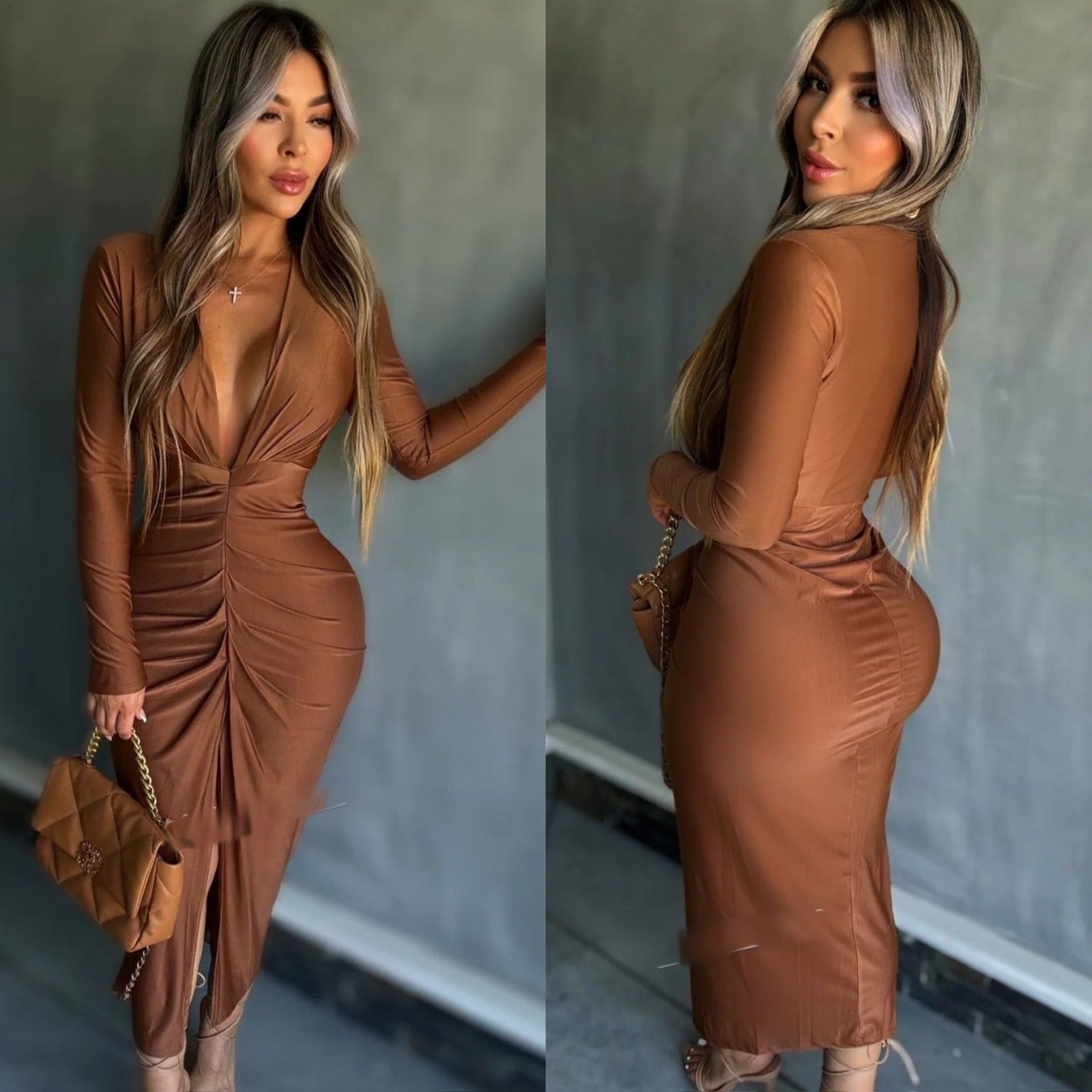 Vestido camel licra 🤎