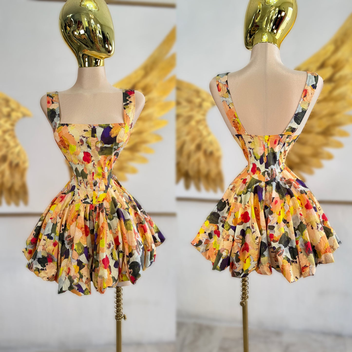 Vestido amarillo multicolor ✨