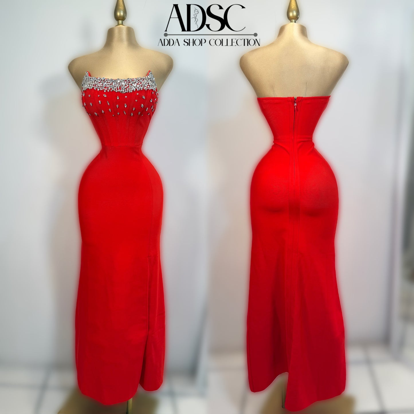 Vestido rojo bandage pedrería ❤️🔥