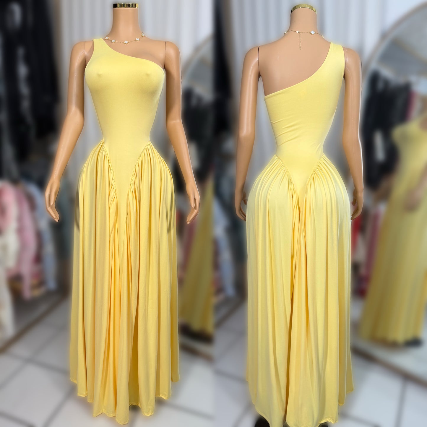 Vestido amarillo licra 💛