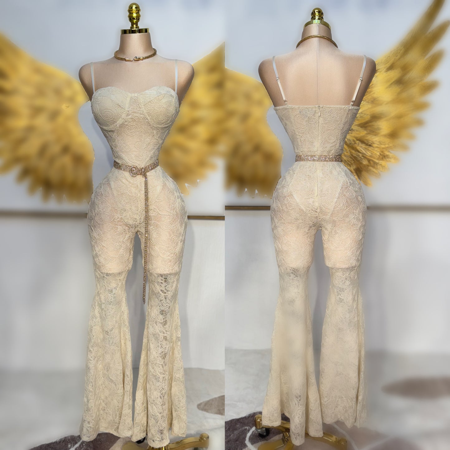 Palazzo beige encaje 🤍