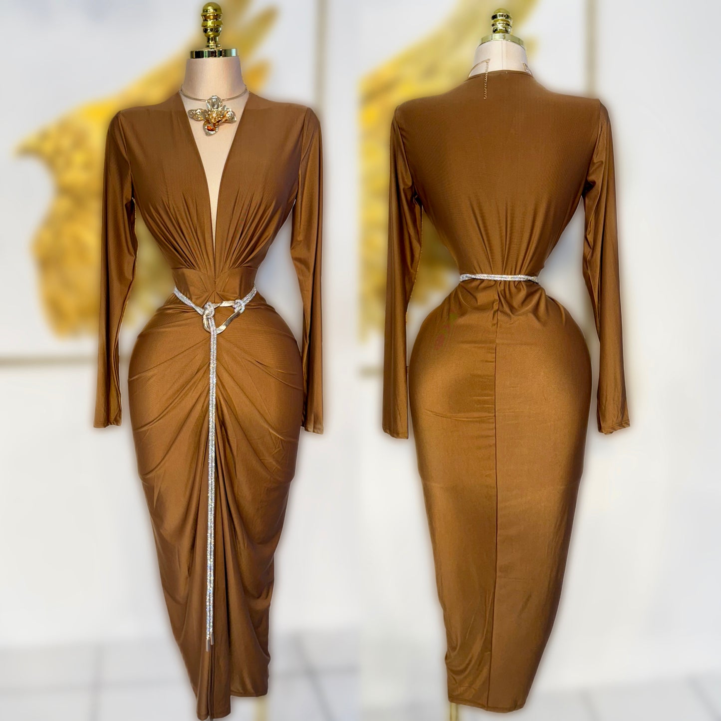 Vestido camel licra 🤎