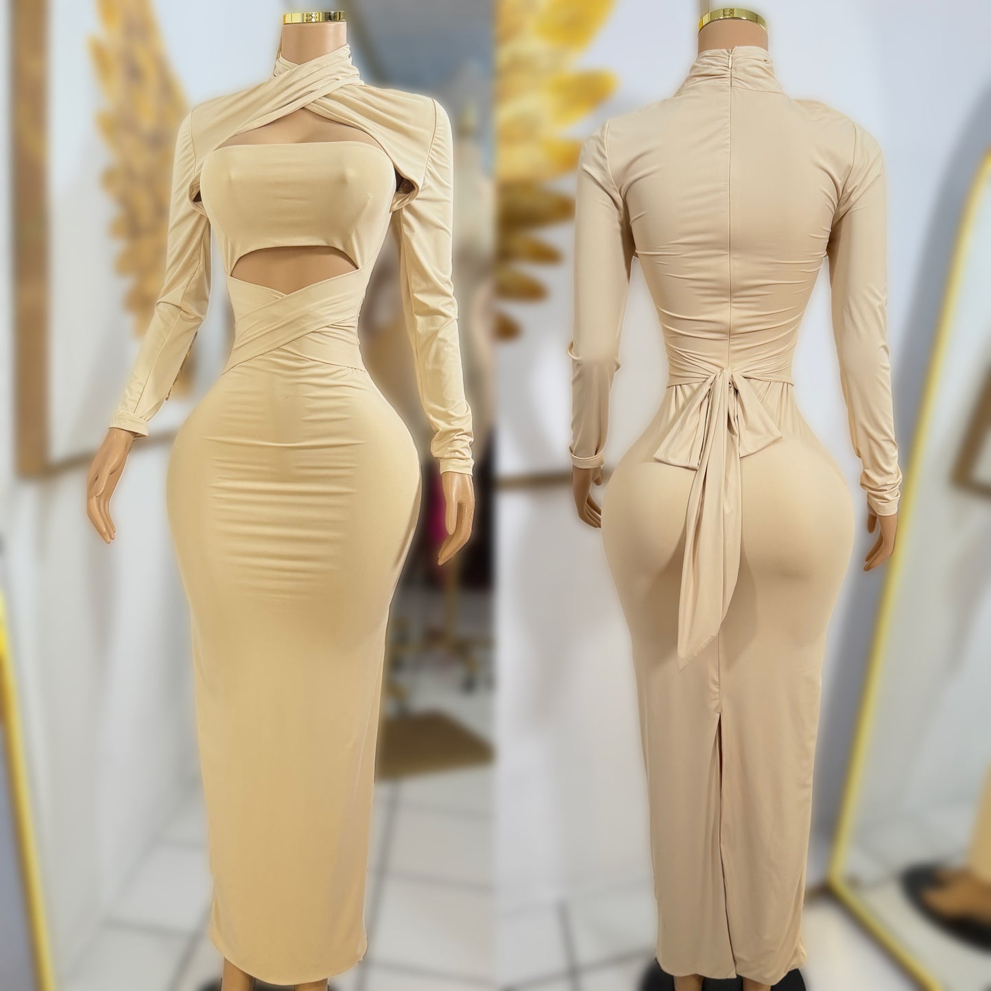 Vestido licra nude 🤎