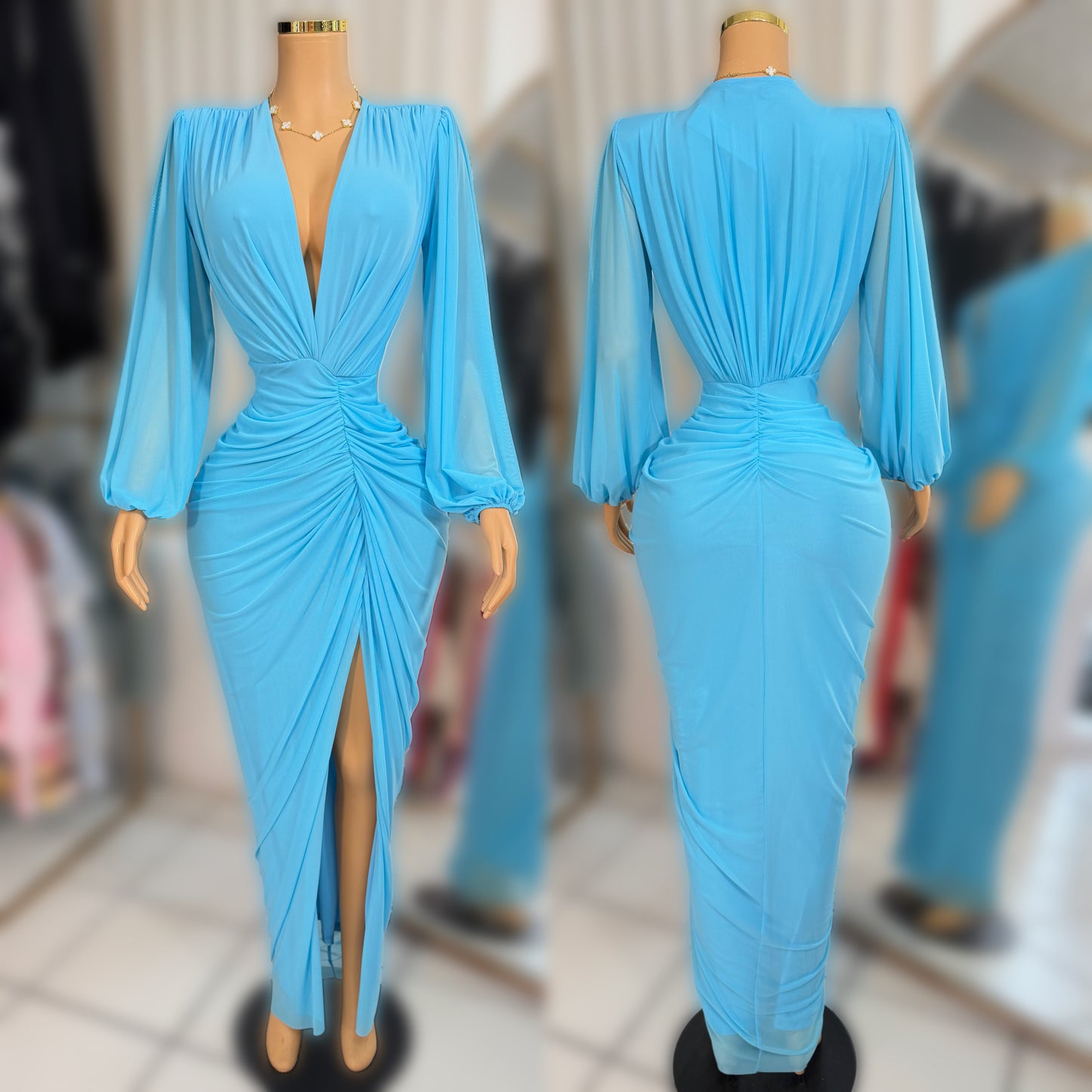 Vestido azul mesh 🩵