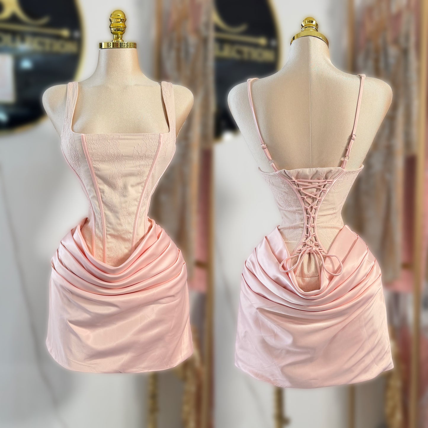 Vestido rosa corset 🩷
