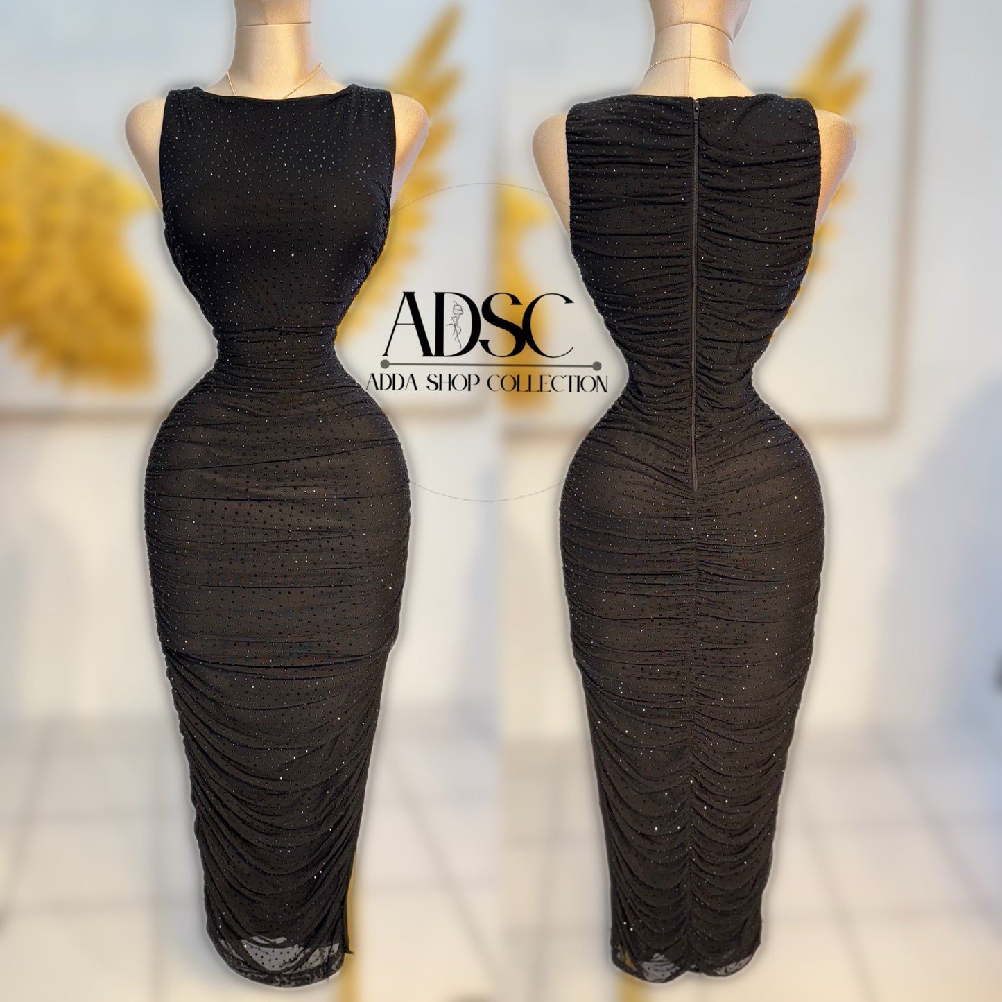 Vestido negro pedrería 🖤✨