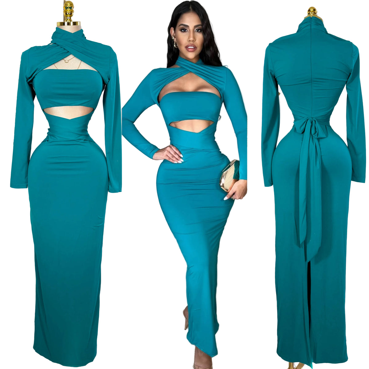 Vestido jade doble tela licra ✨