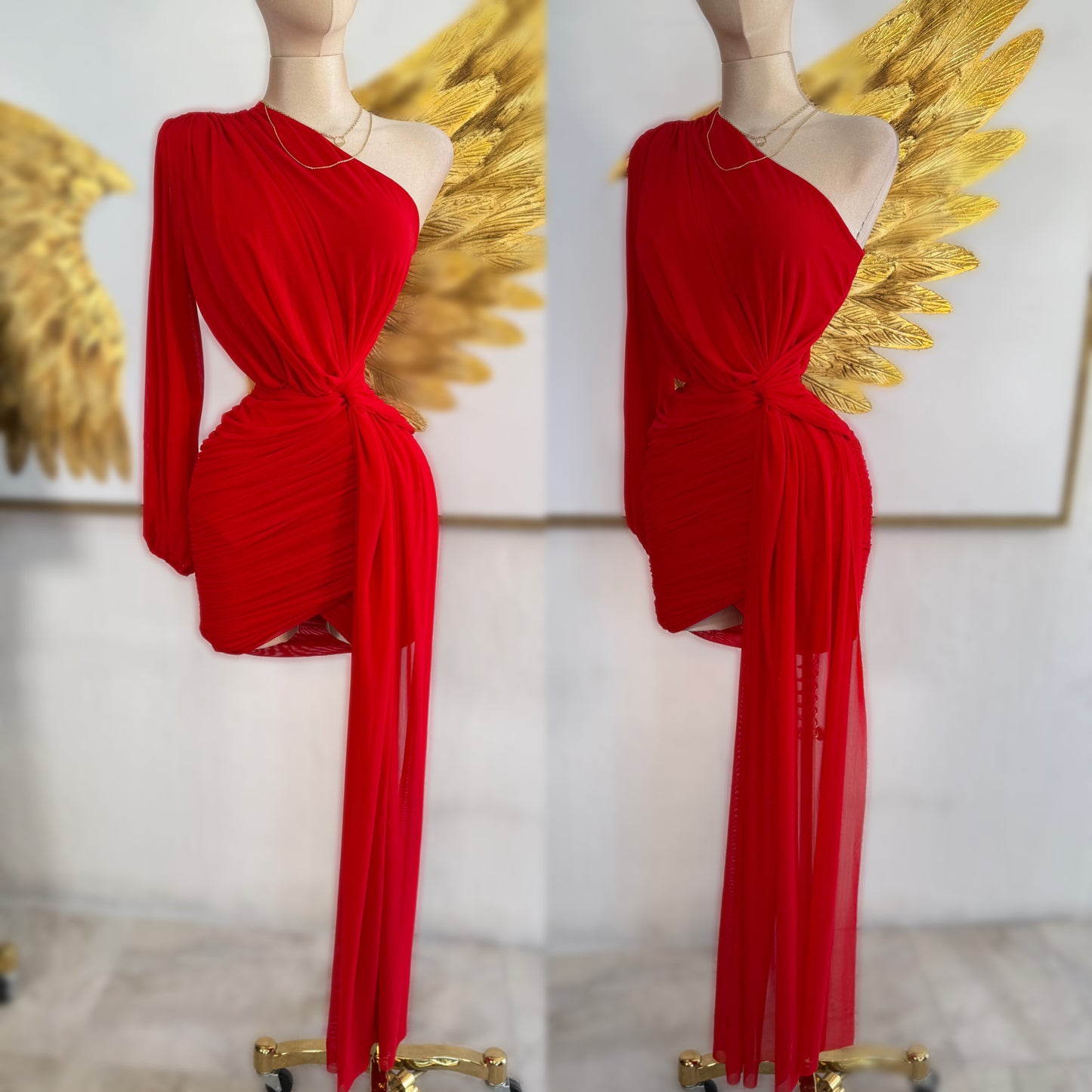 Vestido mesh asimétrico 🌹