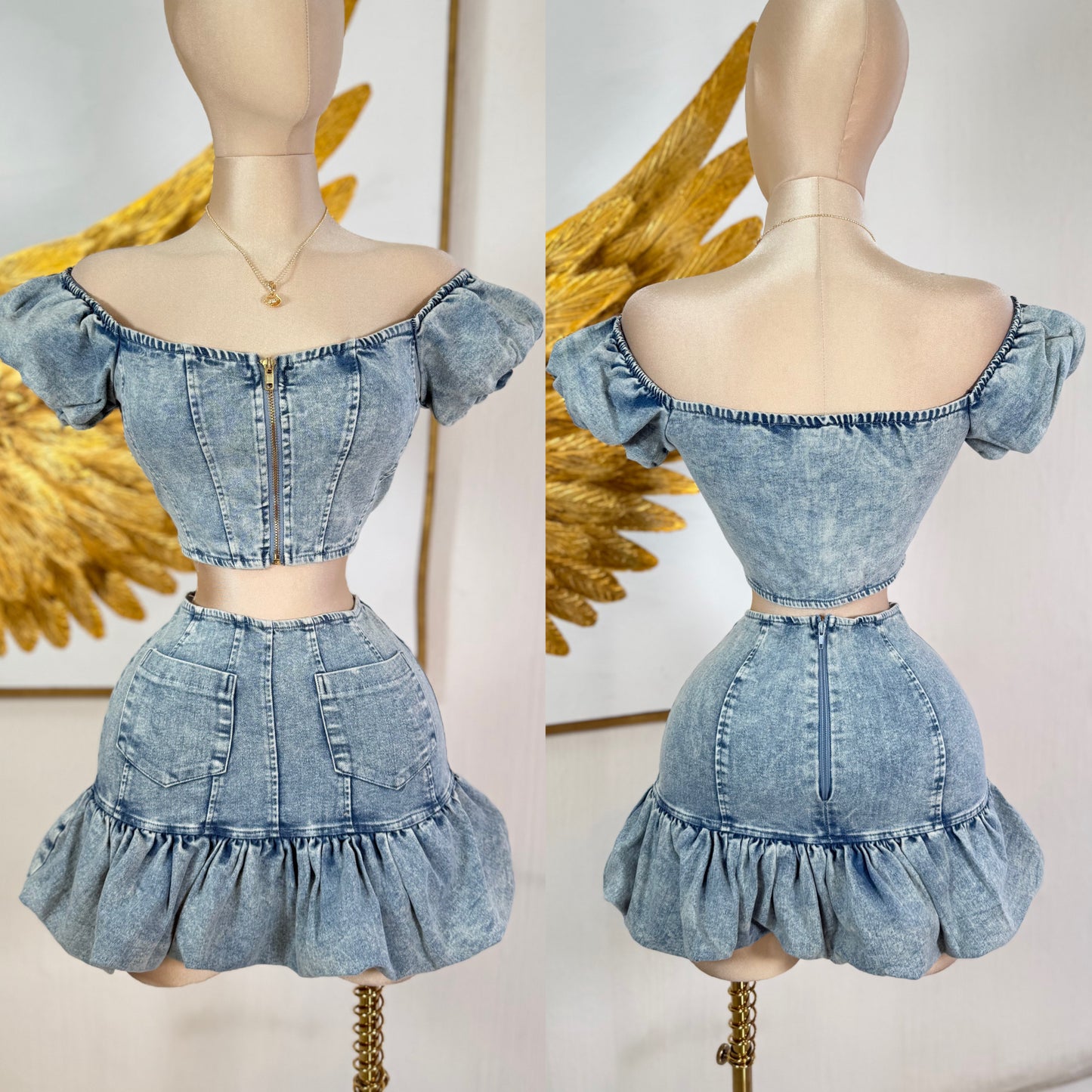 Conjunto mezclilla stretch 🩵