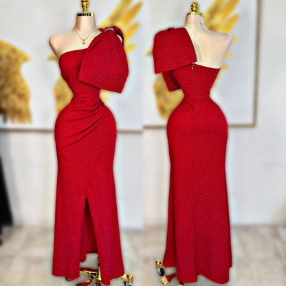 Vestido rojo moño glitter ❣️✨