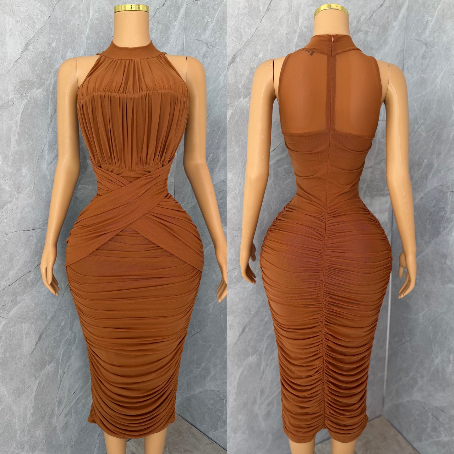 Vestido café mesh 🤎