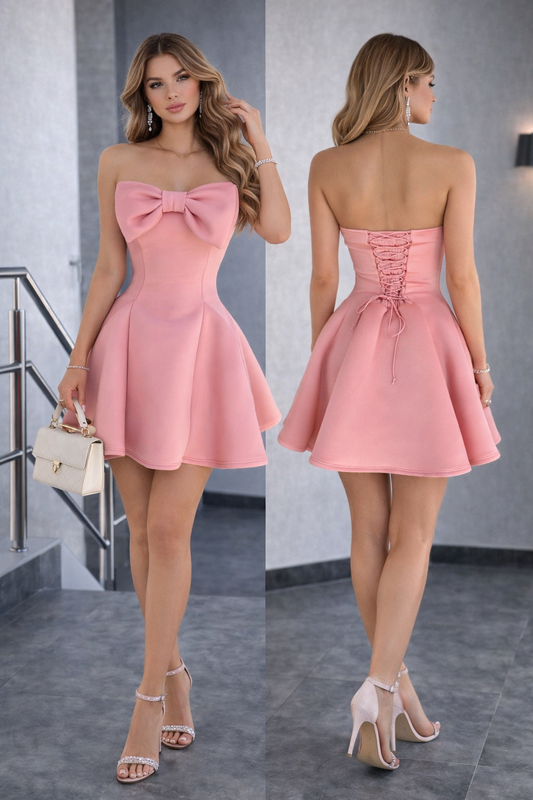 Vestido rosa corset 🩷