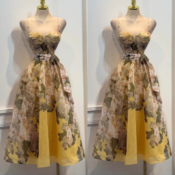 Vestido amarillo flores 🌷💛