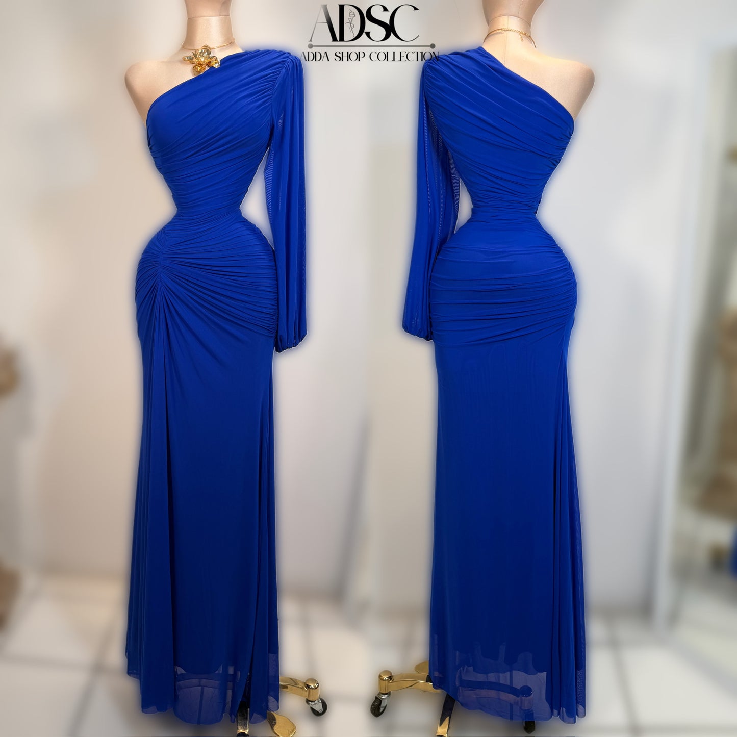 Vestido azul rey mesh y licra 💙