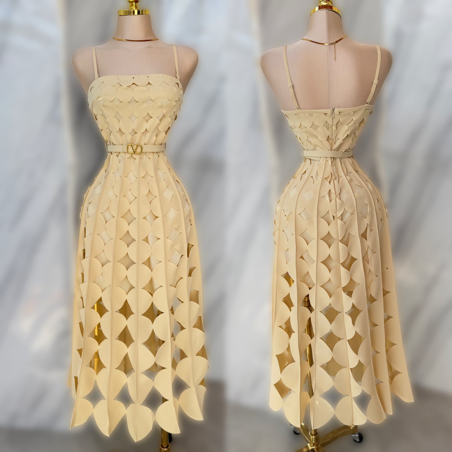 Vestido amarillo cinturón 💛