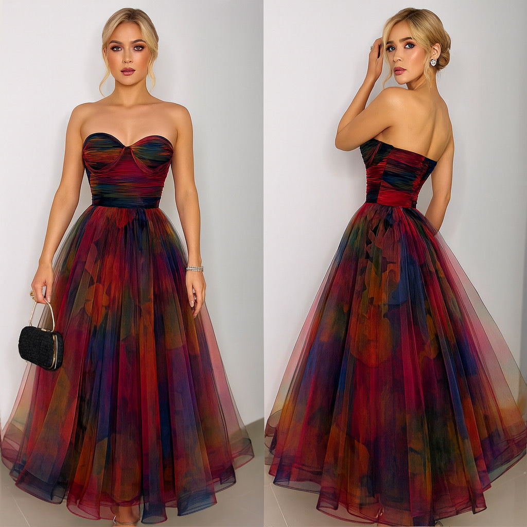 Vestido tulle multicolor 💕