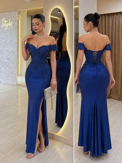 Vestido azul marino corset 💙