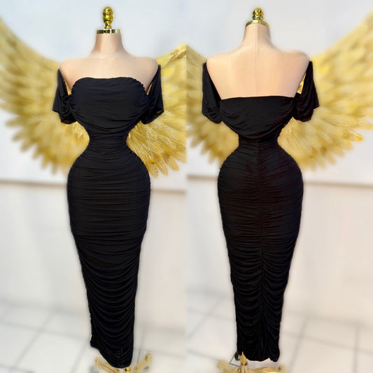 Vestido negro mesh