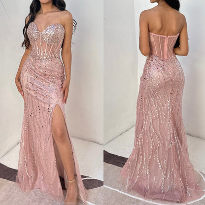 Vestido rosa lentejuelas 🩷