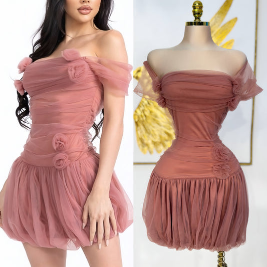 Vestido rosa palo globo 🌸