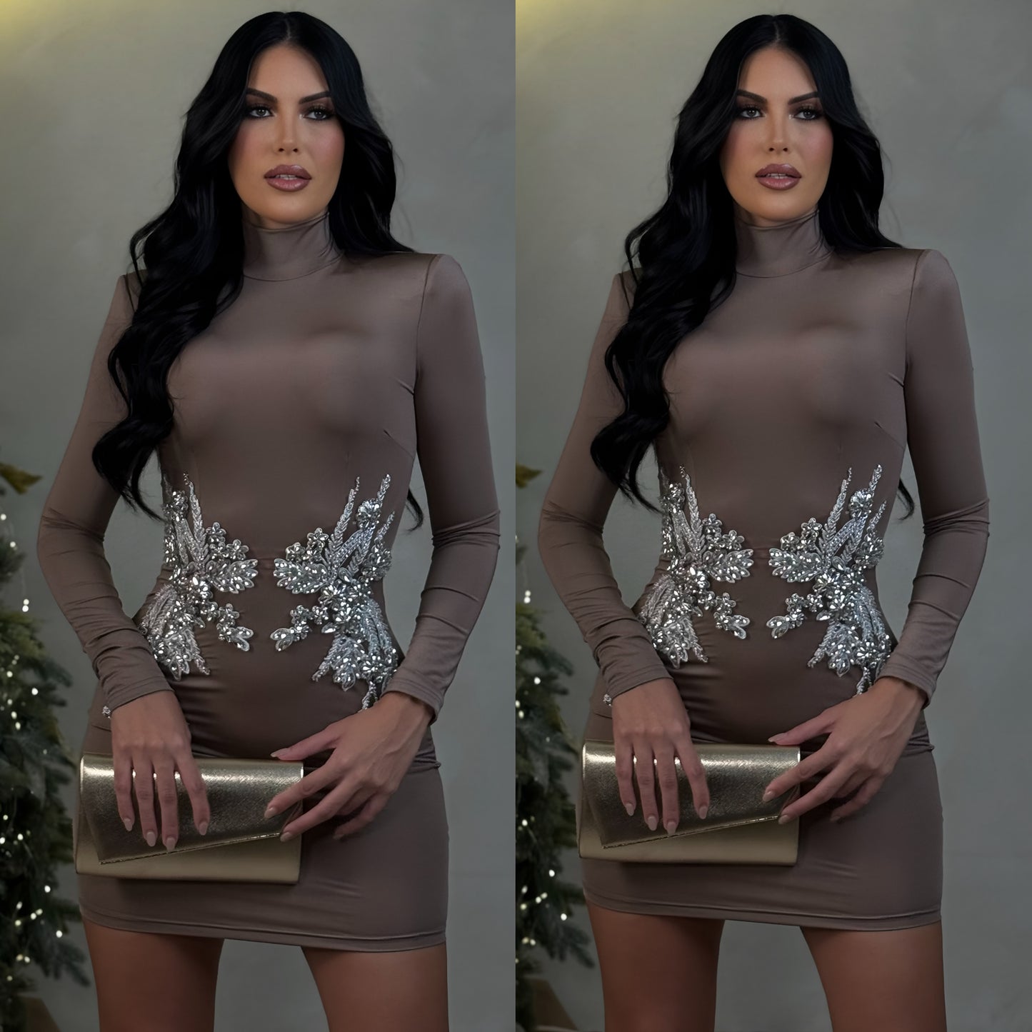 Vestido mocca pedrería ✨🤎