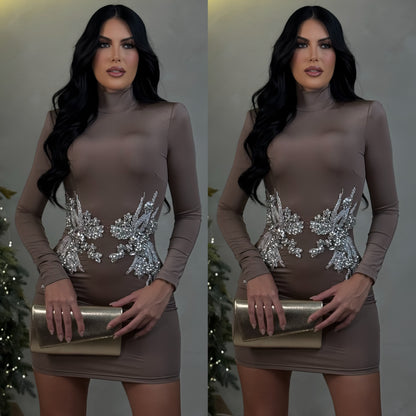 Vestido mocca pedrería ✨🤎