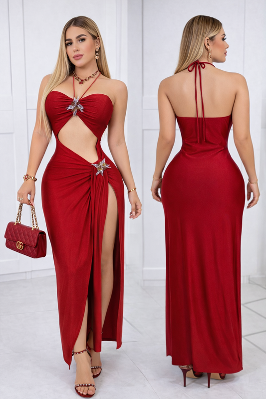 Vestido rojo licra satinada ❤️✨