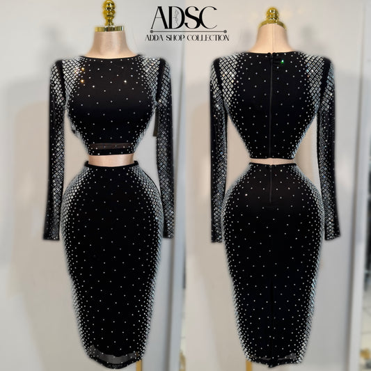 Conjunto negro pedrería 🖤✨