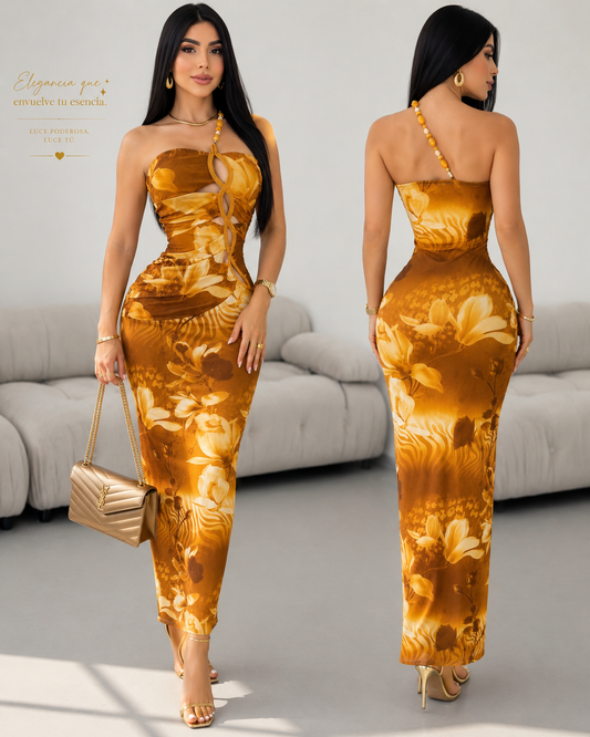 Vestido amarillo y naranja mesh 🧡💛
