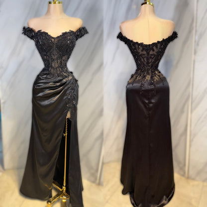 Vestido negro satín 🖤