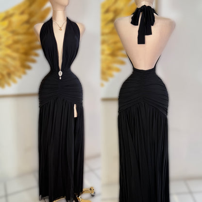 Vestido negro mesh halter 🖤