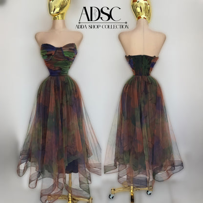 Vestido tulle multicolor 💚