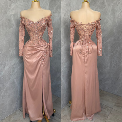 Vestido rosa satín corset 🩷