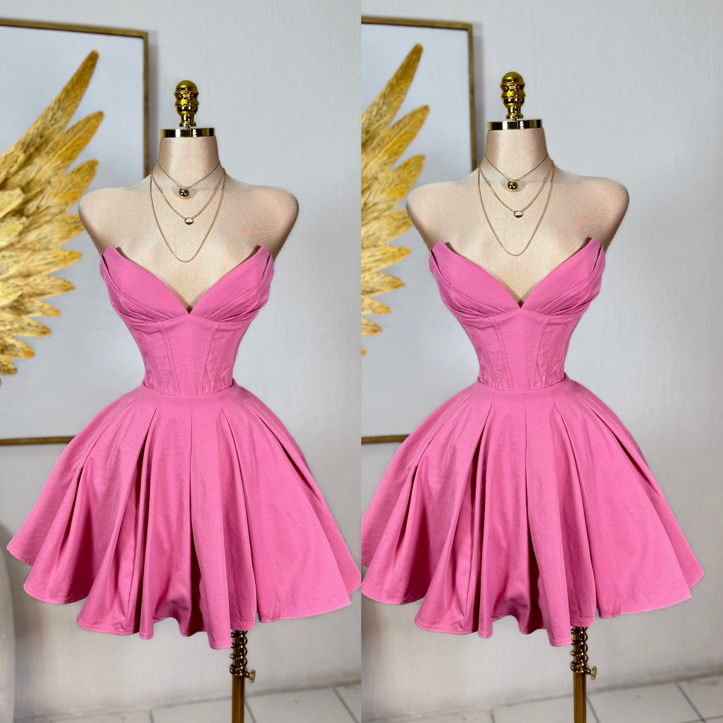 Vestido rosa corset 🩷