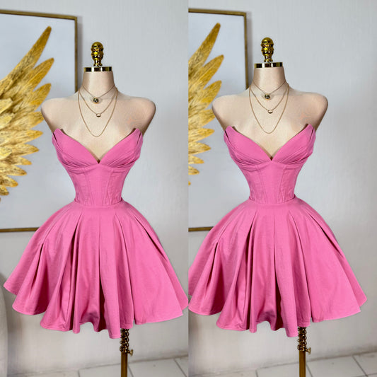Vestido rosa corset 🩷