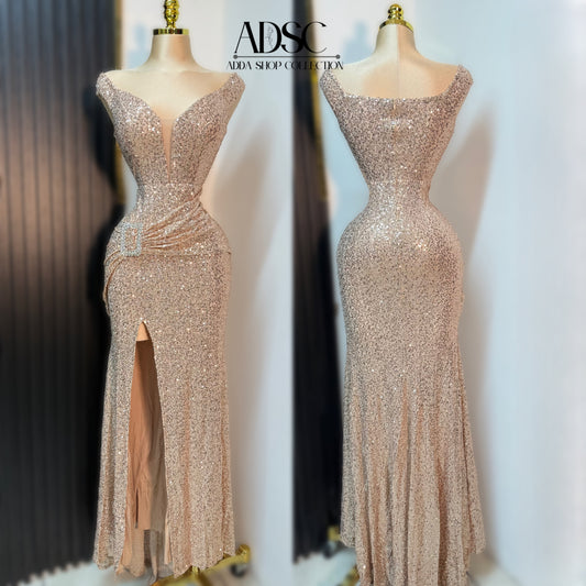 Vestido rose gold lentejuelas ✨
