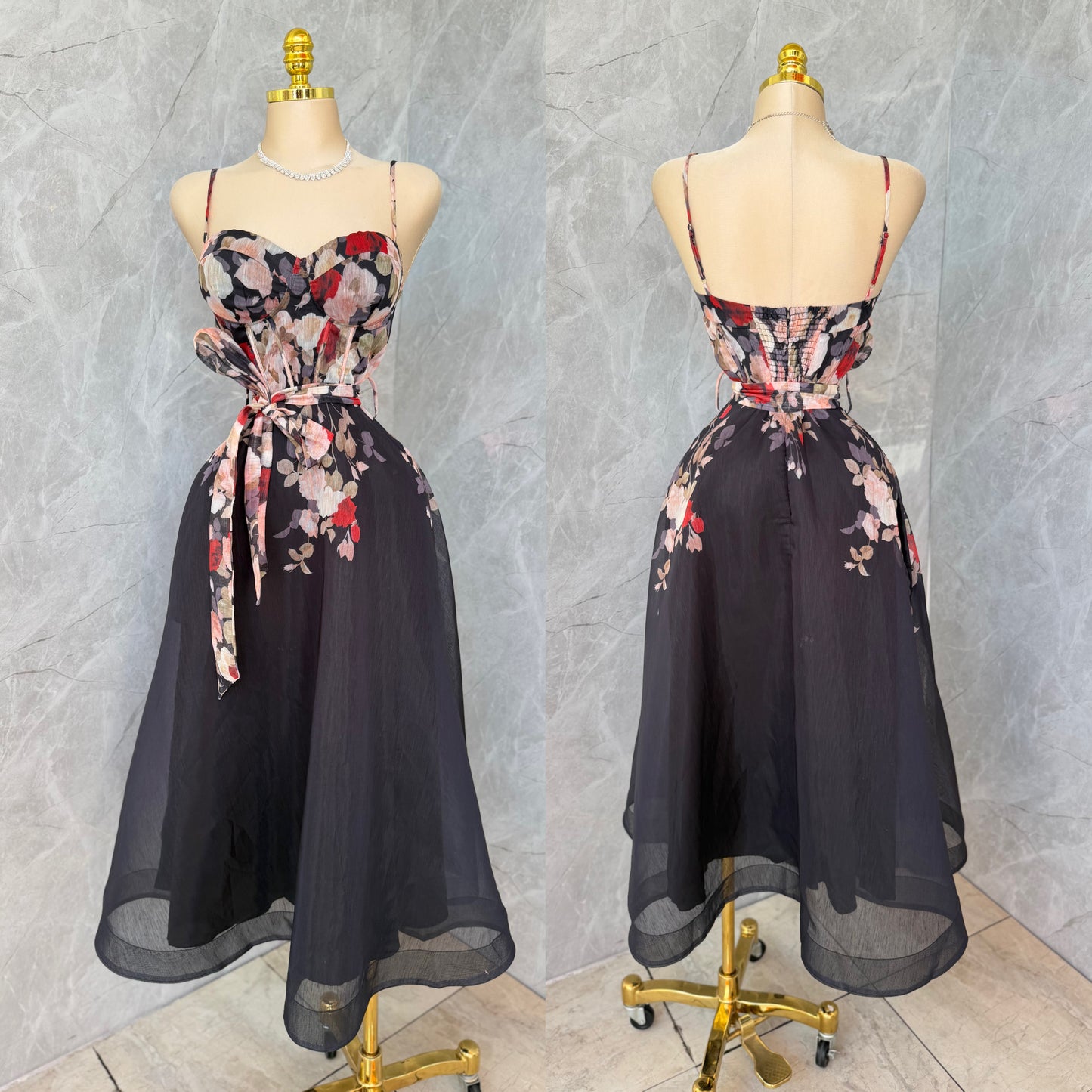 Vestido negro flores 🌹 ✨
