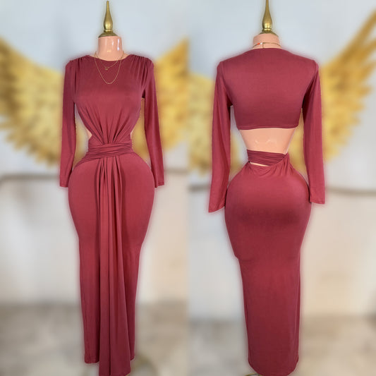 Maxi vestido Marsala