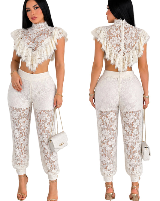 Conjunto beige encaje ✨