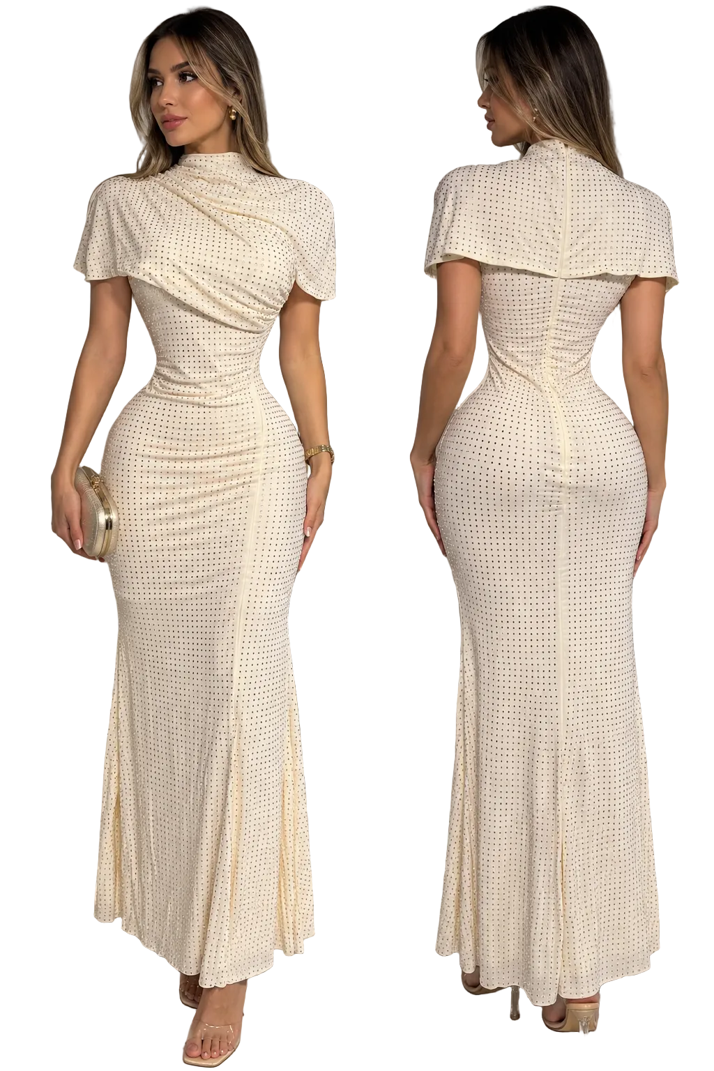 Vestido ivory pedrería ✨