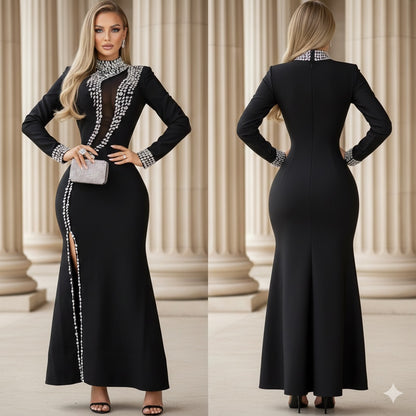 Vestido negro bandage pedrería 🖤✨