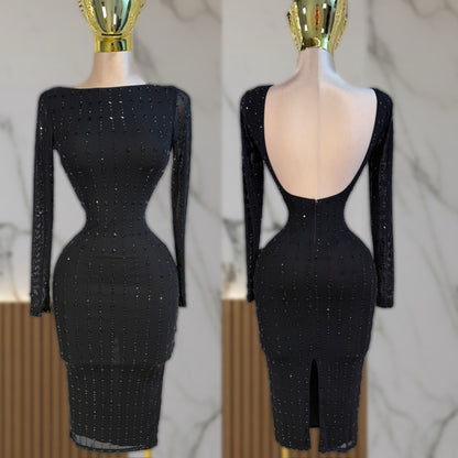 Vestido negro pedrería 🖤