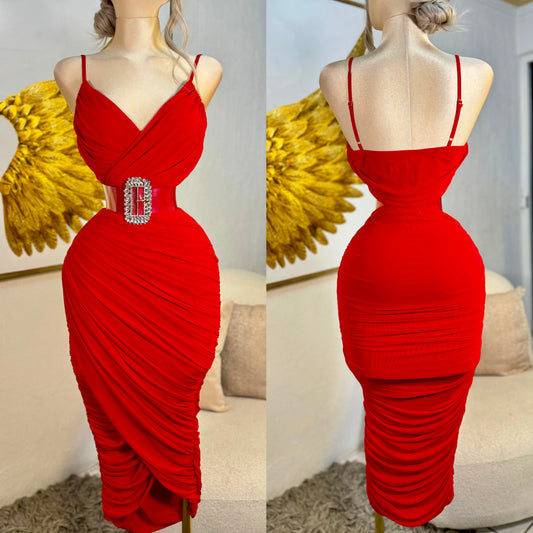 Vestido rojo mesh
