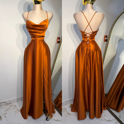 Vestido shedrón satín