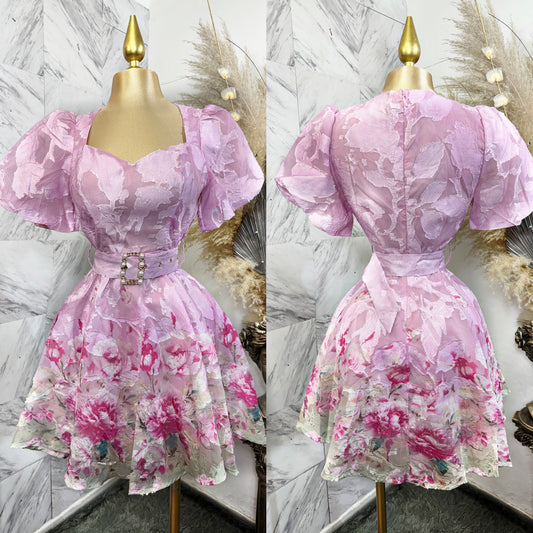 Vestido lila flores