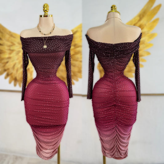 Vestido degradado pedrería ✨