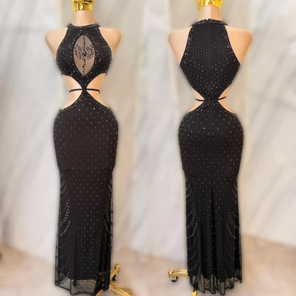 Vestido negro pedrería 🖤✨